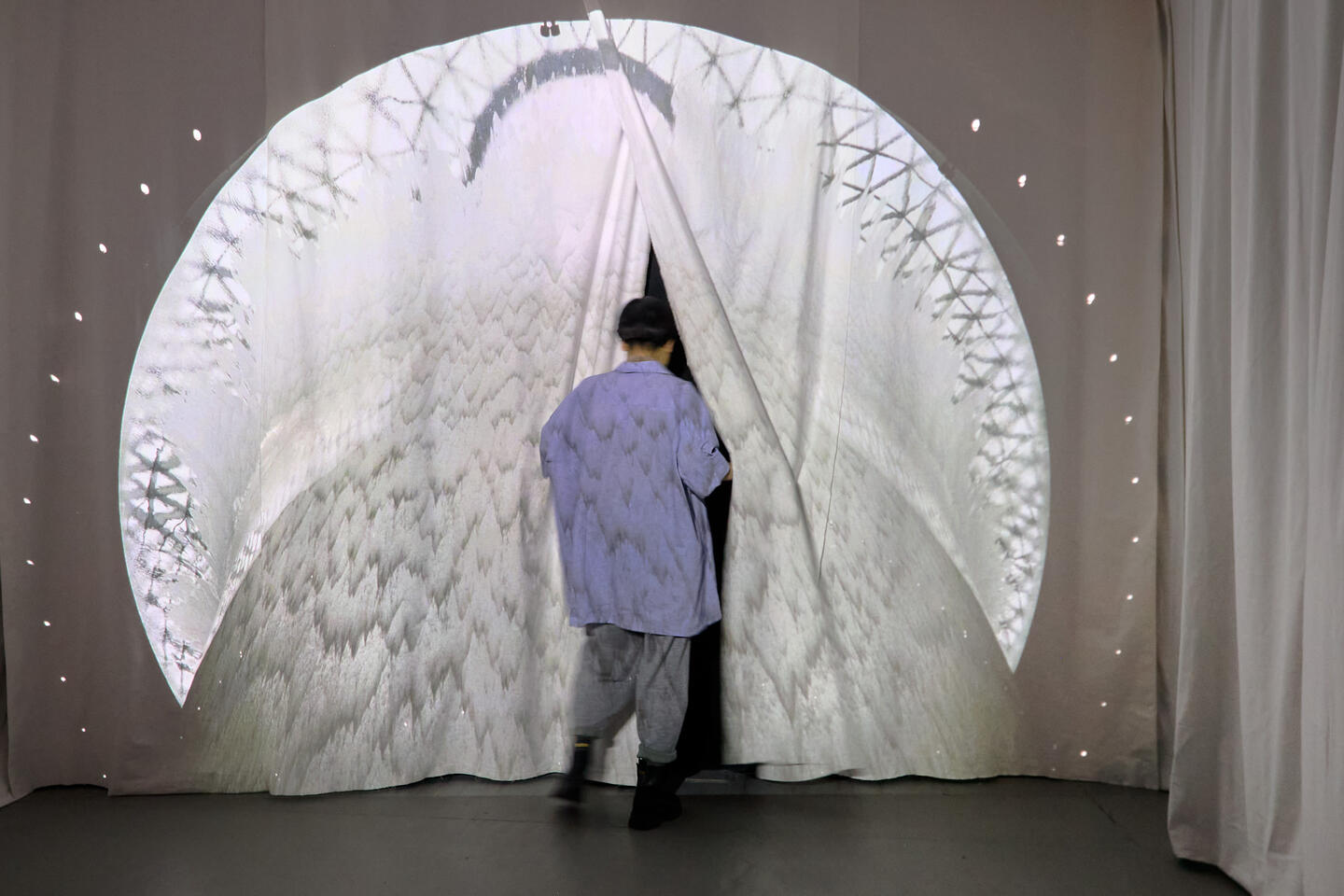 Drifting Bodies, 2025, multi-channel video installation. Courtesy: the artists and Storefront for Art and Architecture, New York; photography: © Luis Corzo