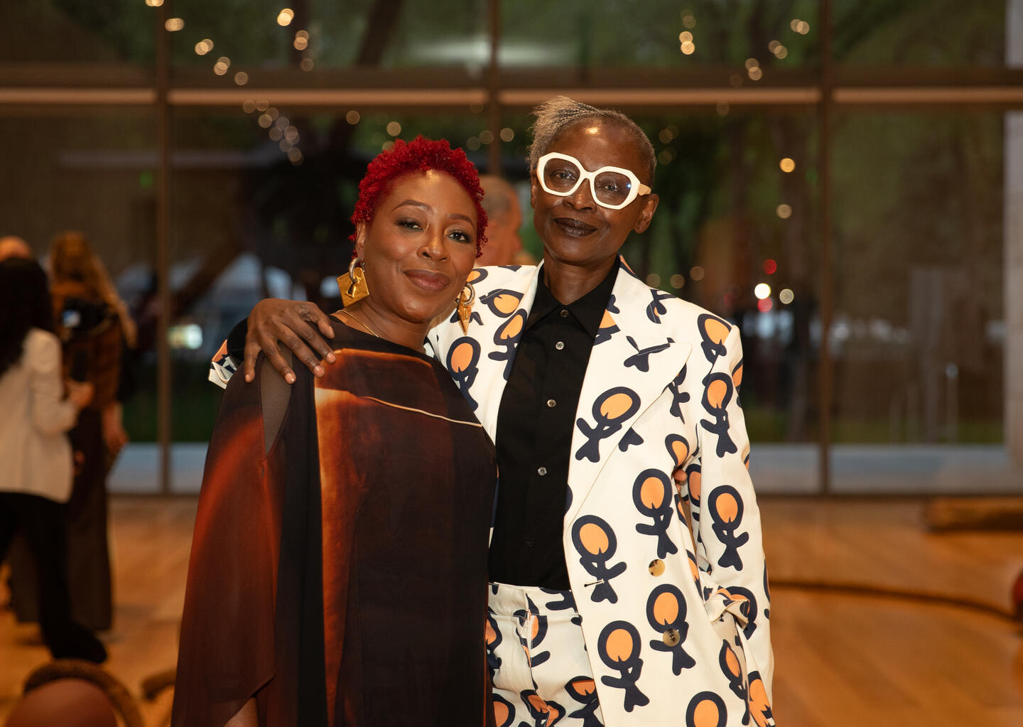 Koyo Kouoh and Otobong Nkanga at the Nasher Prize Gala in Dallas, Texas. Photograph: Exploredinary