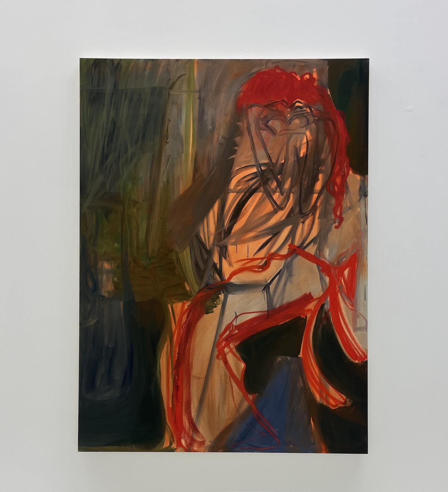 Stefania Batoeva The red forest call, 2024 Oil on canvas, 190 x 140 cm