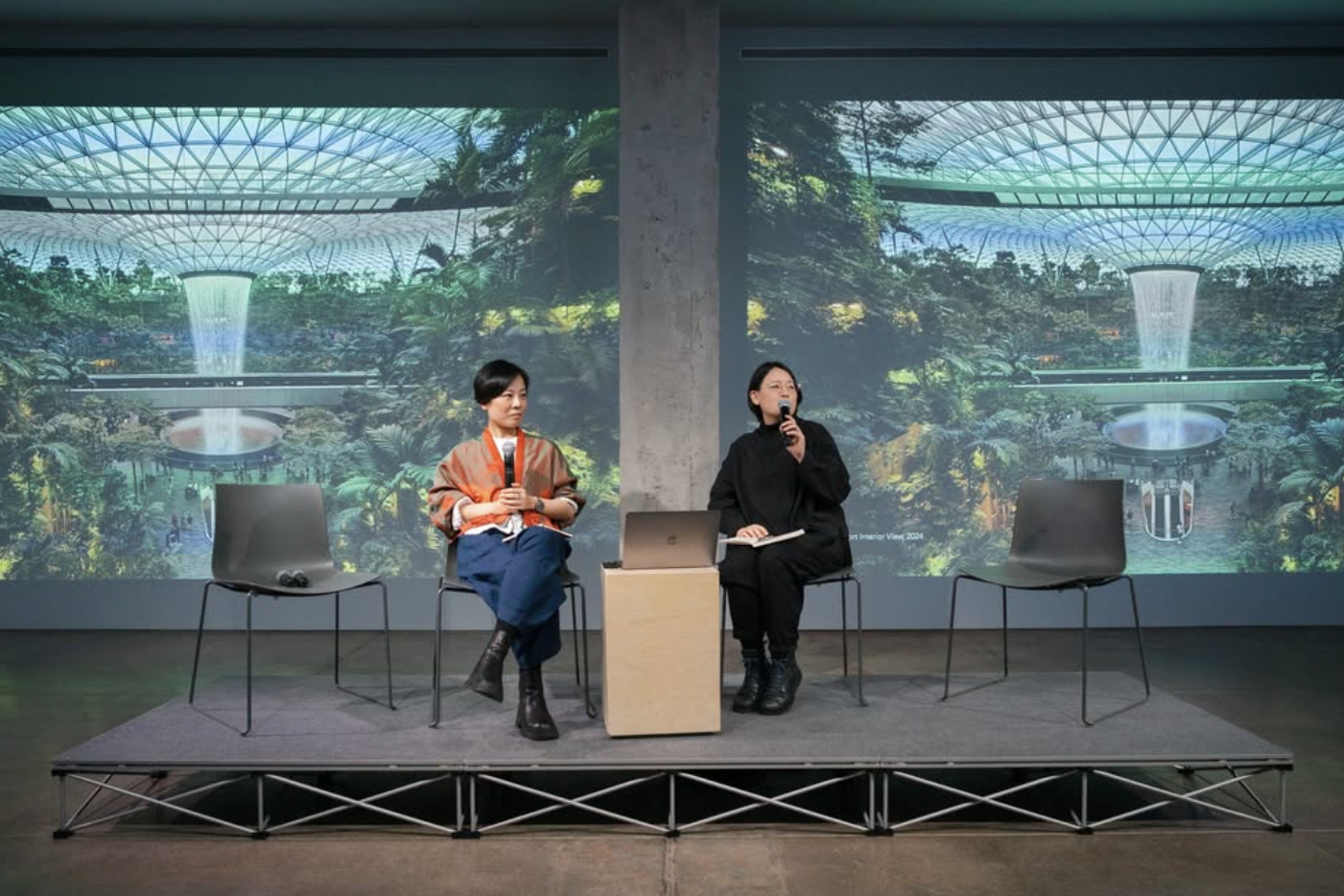 Jingru Cyan Cheng and Chen Zhan at Swamp Summit, Dia Chelsea, New York. 